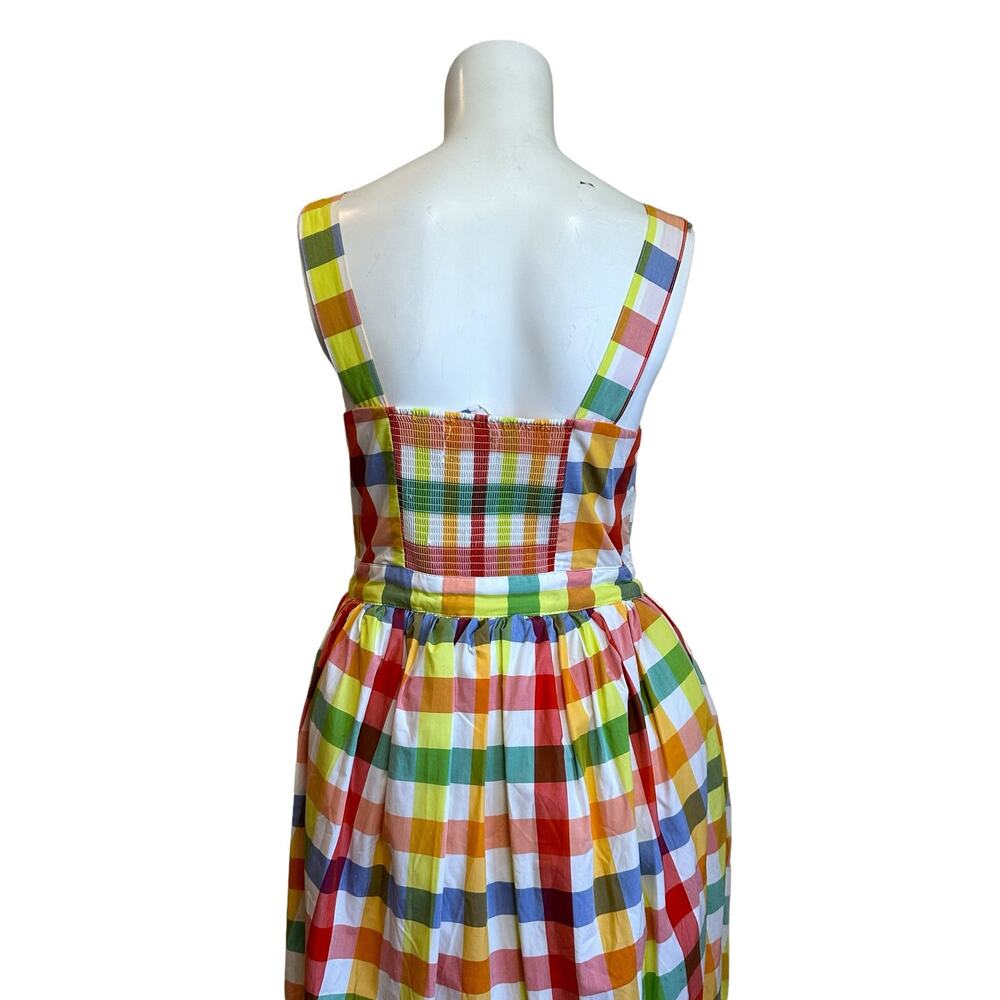 Christopher John Rogers for Target Multicolored Plaid Tank Summer Dress sz 6 - Picture 6 of 13